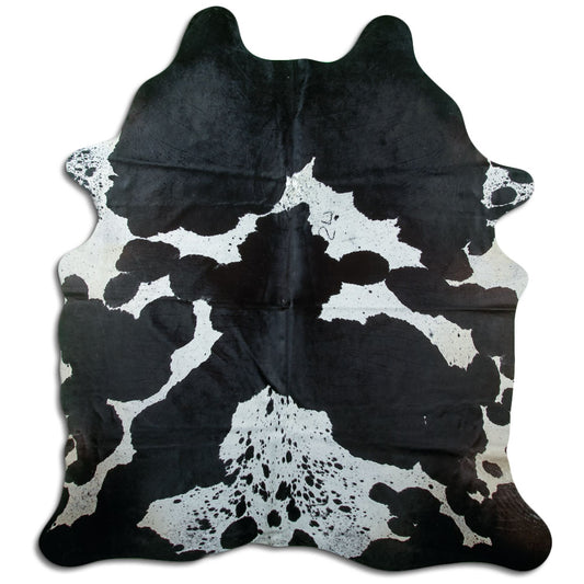 Peau de vache noire et blanche XXL