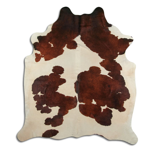 Peau de vache marron et blanche XXL