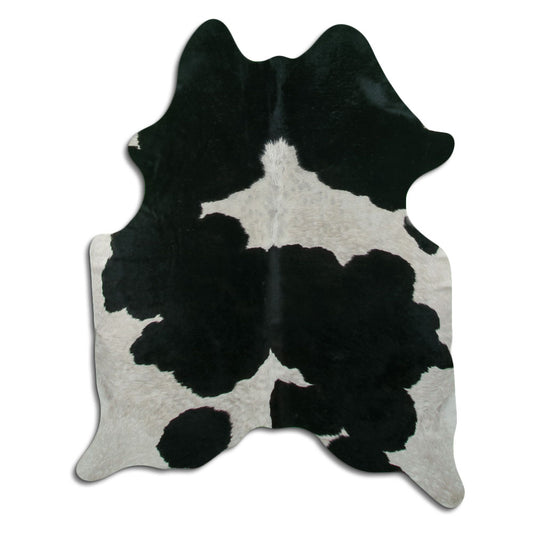 Peau de vache noire et blanche M