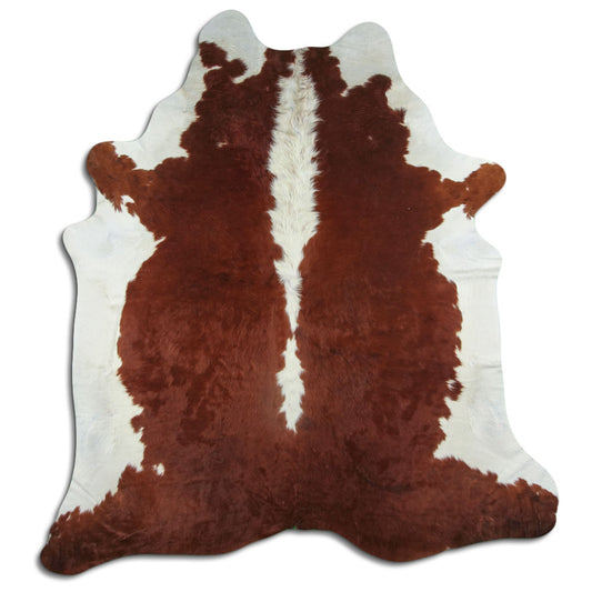 Peau de vache marron et blanche XXL