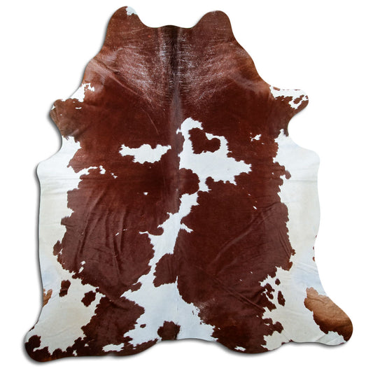 Peau de vache marron et blanche XXL