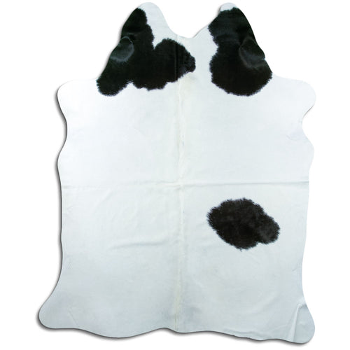 Peau de vache noire et blanche XXL