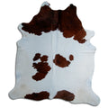 Peau de vache marron et blanche XL