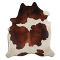 Peau de vache marron et blanche XXL
