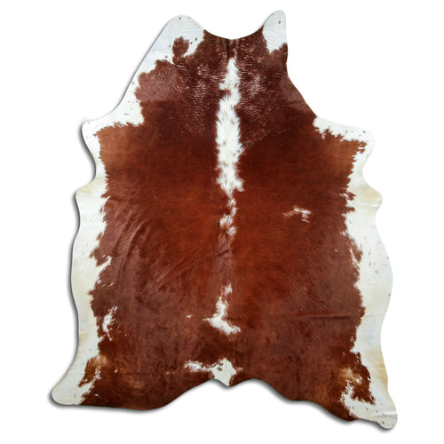 Peau de vache marron et blanche XXL