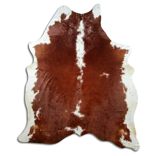 Peau de vache marron et blanche XXL