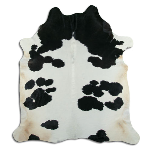 Peau de vache noire et blanche XXL
