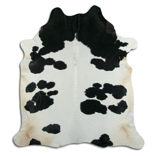 Peau de vache noire et blanche XXL