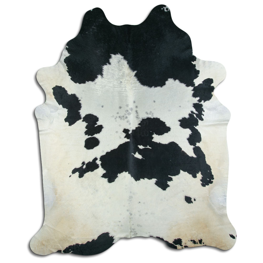 Peau de vache noire et blanche XXL