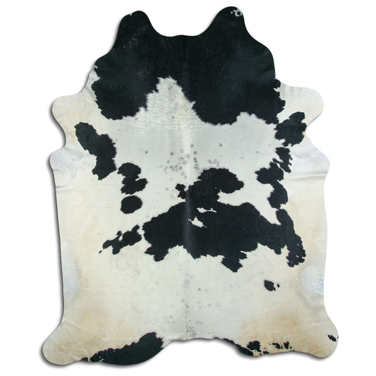Peau de vache noire et blanche XXL