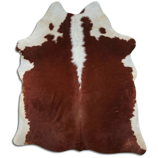 Peau de vache marron et blanche XL