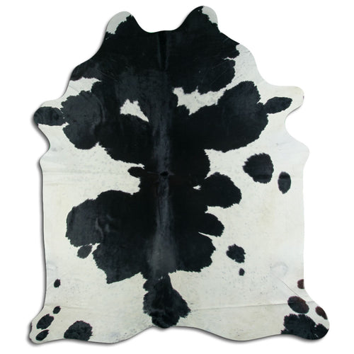 Peau de vache noire et blanche XXL