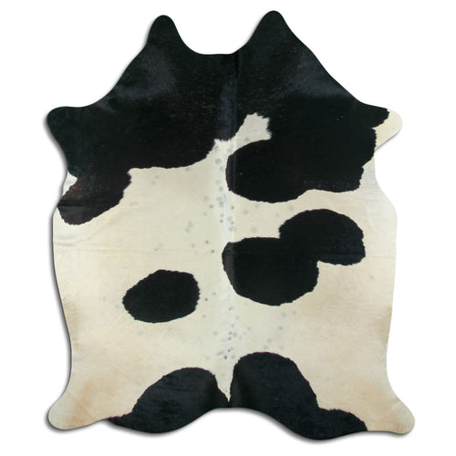 Peau de vache noire et blanche L