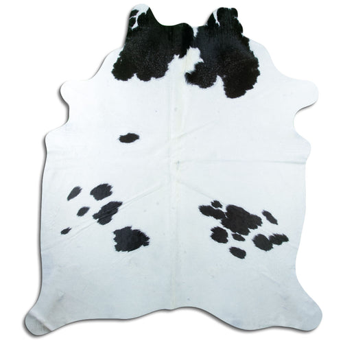 Peau de vache noire et blanche XXL