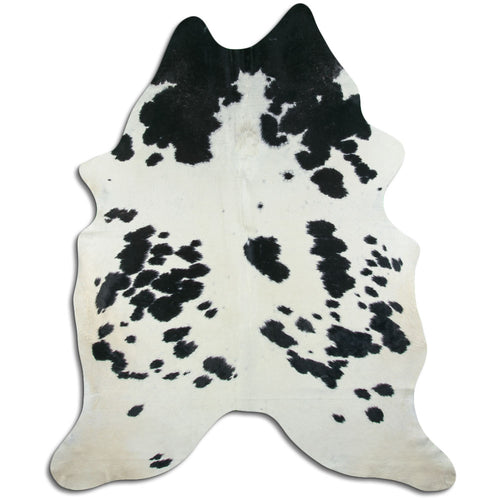 Peau de vache noire et blanche XXL
