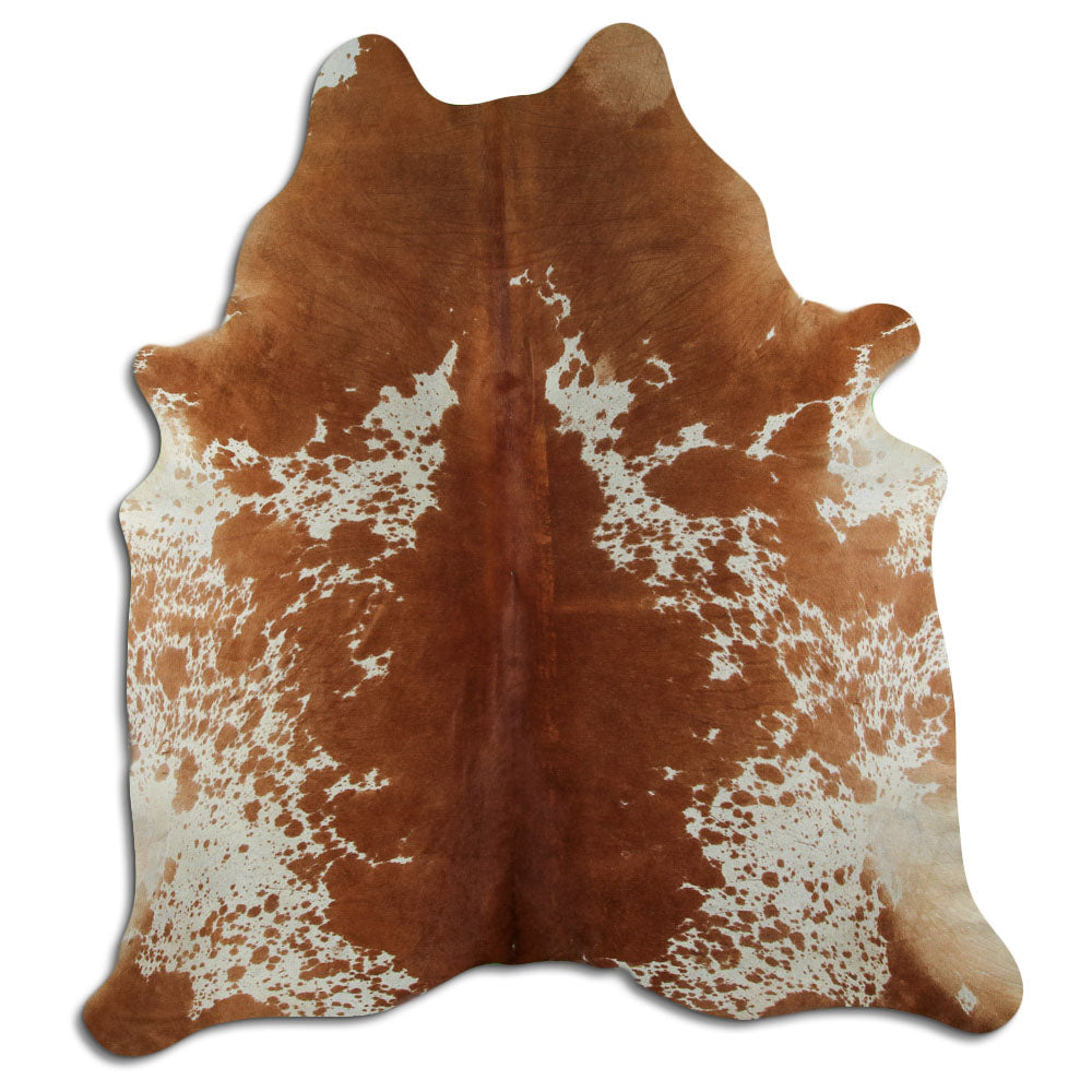 Peau de vache marron et blanche XXL