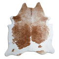 Peau de vache marron et blanche XL