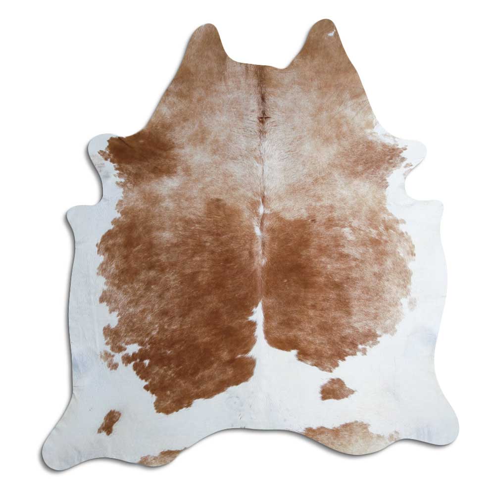 Peau de vache marron et blanche XL