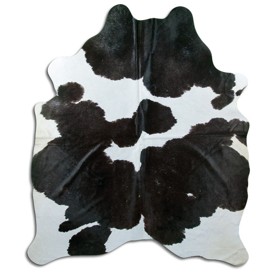 Peau de vache noire et blanche XL