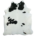 Peau de vache noire et blanche XL