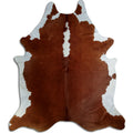 Peau de vache marron et blanche XXXL