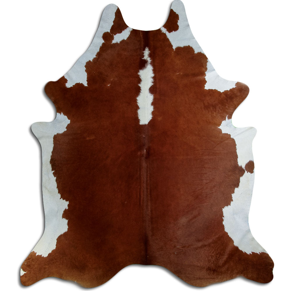 Peau de vache marron et blanche XXXL