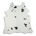 Peau de vache noire et blanche M