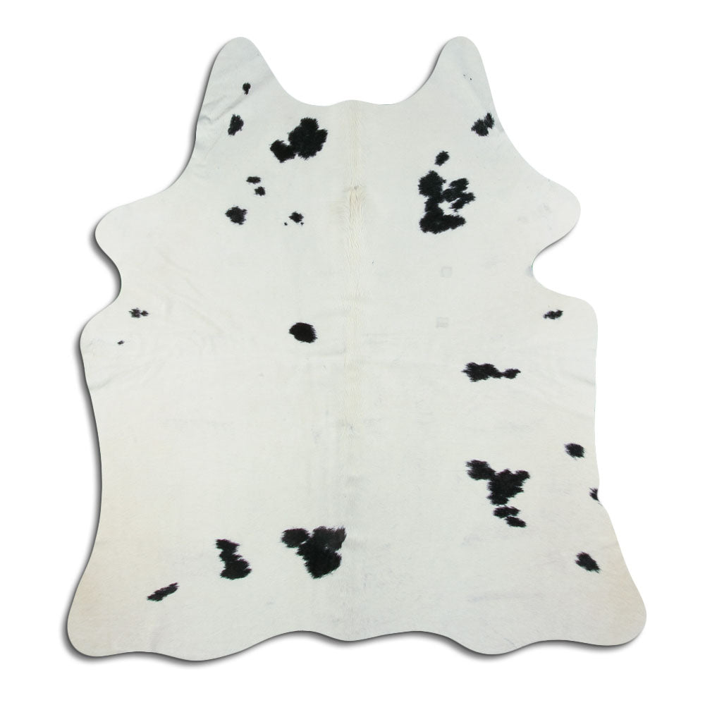 Peau de vache noire et blanche M