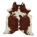 Peau de vache marron et blanche XL