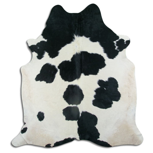 Peau de vache noire et blanche XXL