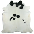 Peau de vache noire et blanche XXL