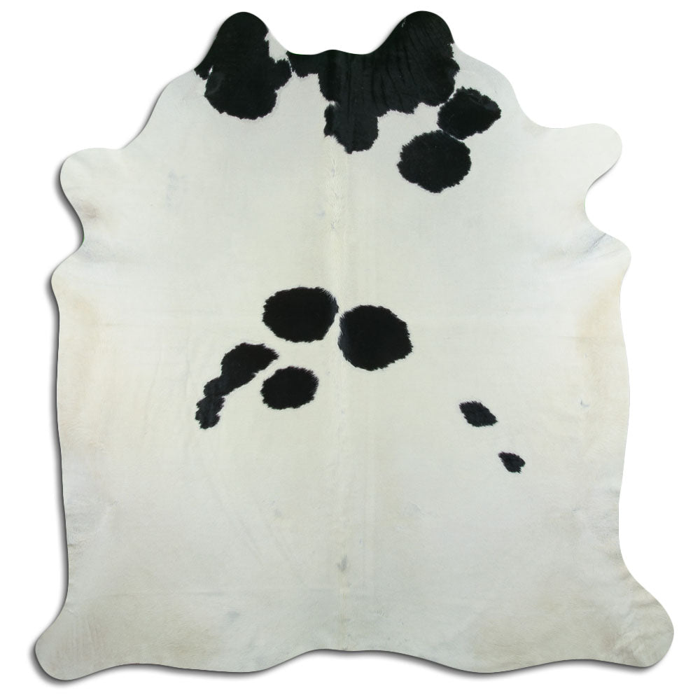 Peau de vache noire et blanche XXL
