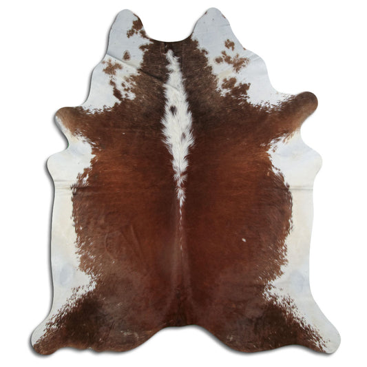 Peau de vache marron et blanche XXL