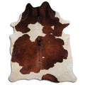 Peau de vache marron et blanche XXXL