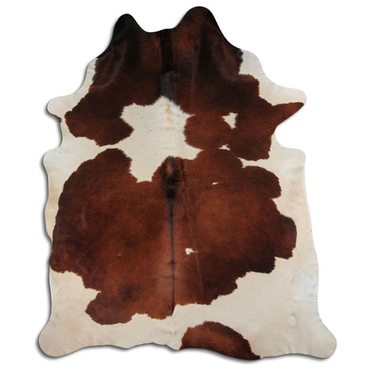 Peau de vache marron et blanche XXXL