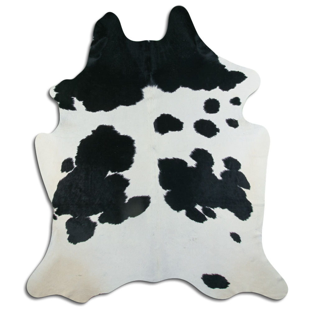 Peau de vache noire et blanche XXL