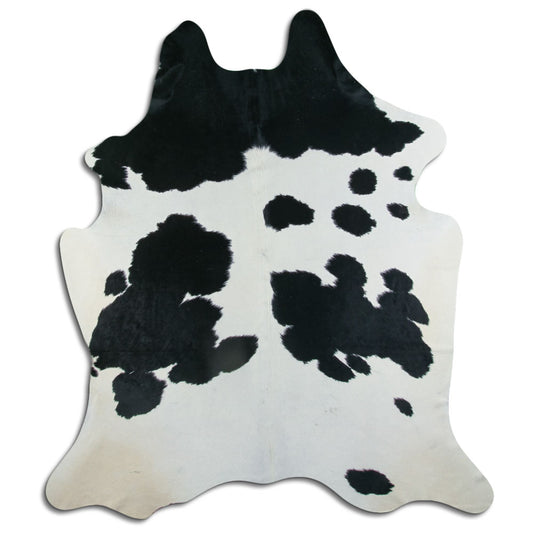 Peau de vache noire et blanche XXL