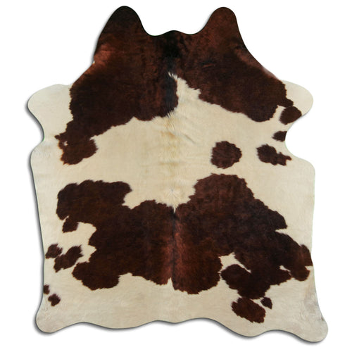 Peau de vache marron et blanche XXL