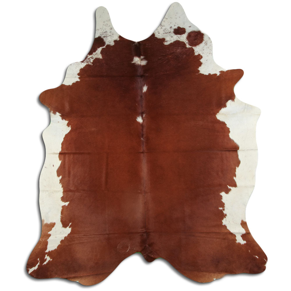 Peau de vache marron et blanche XXL