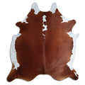 Peau de vache marron et blanche XXXL