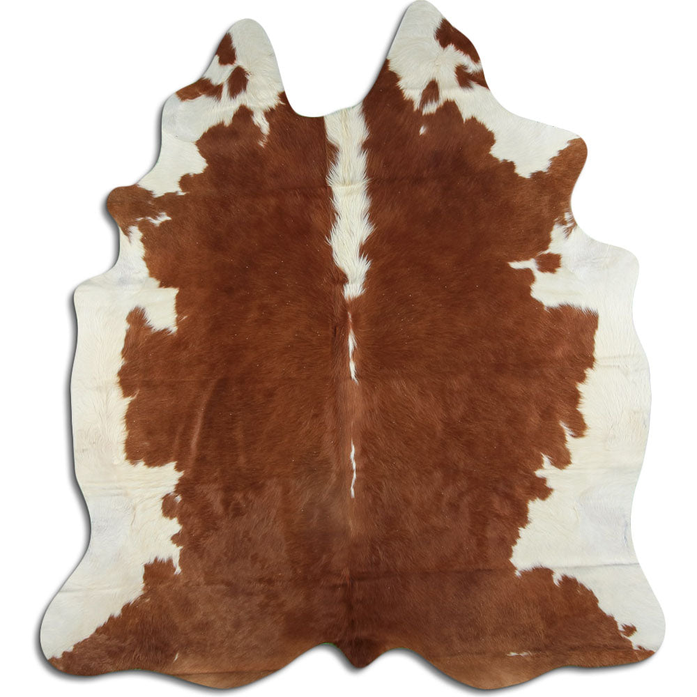 Peau de vache marron et blanche XXL