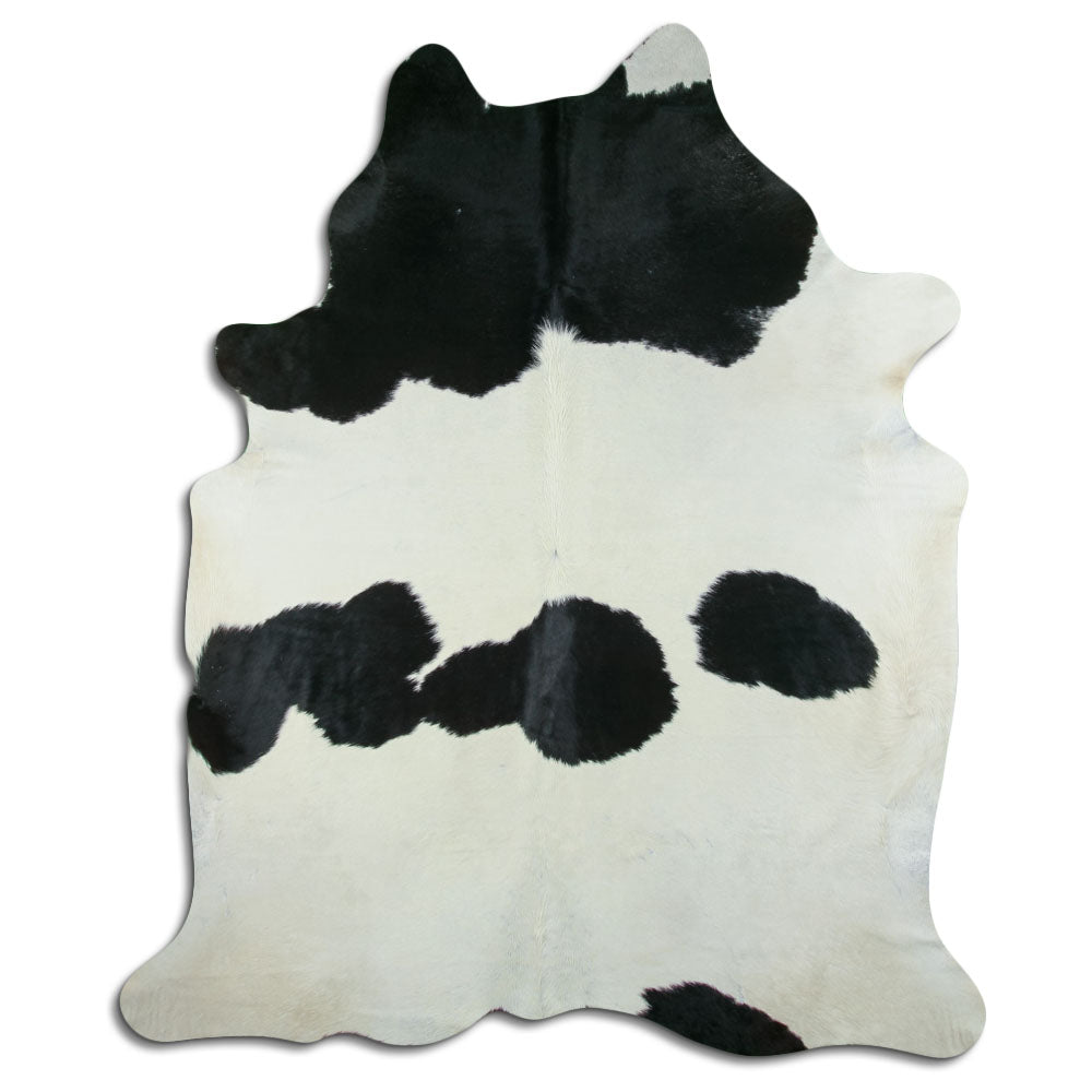 Peau de vache noire et blanche XXL