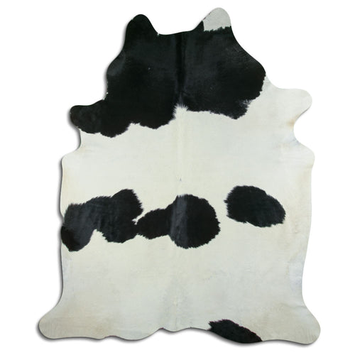 Peau de vache noire et blanche XXL