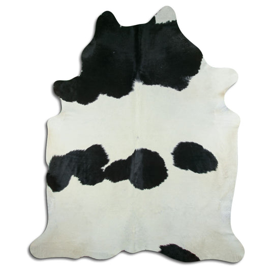 Peau de vache noire et blanche XXL