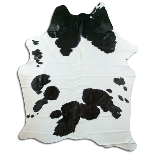 Peau de vache noire et blanche XXL