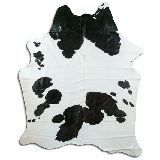 Peau de vache noire et blanche XXL