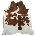 Peau de vache marron et blanche XXL