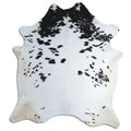 Peau de vache noire et blanche XXL