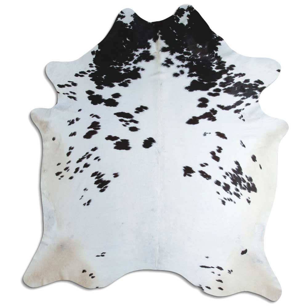 Peau de vache noire et blanche XXL