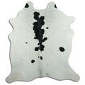 Peau de vache noire et blanche XXL